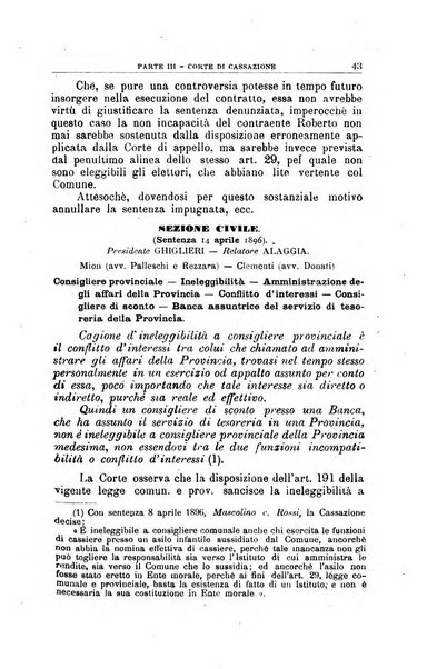 La giustizia amministrativa raccolta di decisioni e pareri del Consiglio di Stato, decisioni della Corte dei conti, sentenze della Cassazione di Roma, e decisioni delle Giunte provinciali amministrative