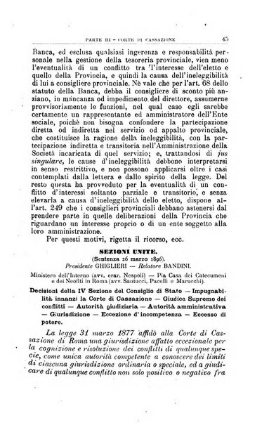 La giustizia amministrativa raccolta di decisioni e pareri del Consiglio di Stato, decisioni della Corte dei conti, sentenze della Cassazione di Roma, e decisioni delle Giunte provinciali amministrative