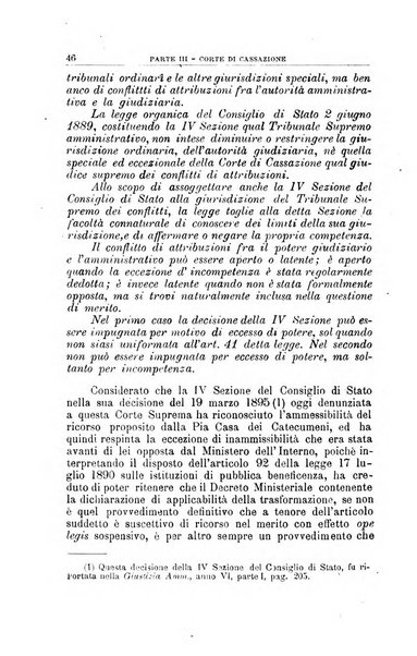 La giustizia amministrativa raccolta di decisioni e pareri del Consiglio di Stato, decisioni della Corte dei conti, sentenze della Cassazione di Roma, e decisioni delle Giunte provinciali amministrative