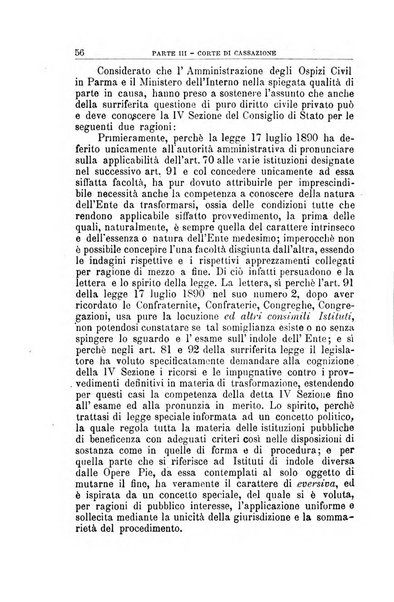 La giustizia amministrativa raccolta di decisioni e pareri del Consiglio di Stato, decisioni della Corte dei conti, sentenze della Cassazione di Roma, e decisioni delle Giunte provinciali amministrative