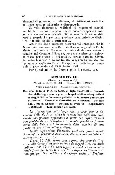 La giustizia amministrativa raccolta di decisioni e pareri del Consiglio di Stato, decisioni della Corte dei conti, sentenze della Cassazione di Roma, e decisioni delle Giunte provinciali amministrative