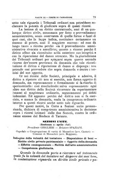 La giustizia amministrativa raccolta di decisioni e pareri del Consiglio di Stato, decisioni della Corte dei conti, sentenze della Cassazione di Roma, e decisioni delle Giunte provinciali amministrative