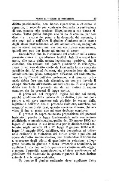 La giustizia amministrativa raccolta di decisioni e pareri del Consiglio di Stato, decisioni della Corte dei conti, sentenze della Cassazione di Roma, e decisioni delle Giunte provinciali amministrative