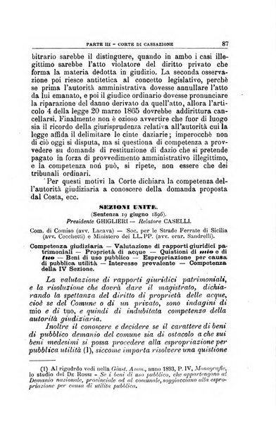 La giustizia amministrativa raccolta di decisioni e pareri del Consiglio di Stato, decisioni della Corte dei conti, sentenze della Cassazione di Roma, e decisioni delle Giunte provinciali amministrative