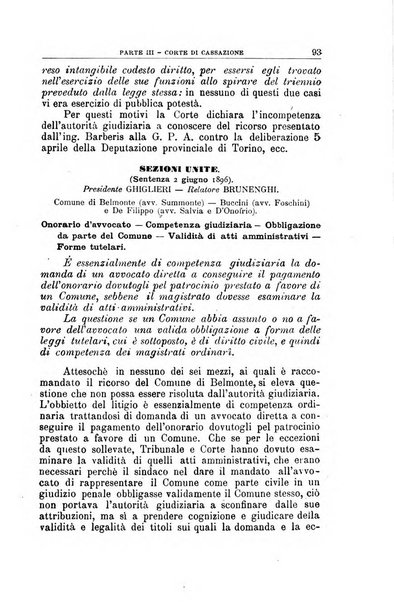 La giustizia amministrativa raccolta di decisioni e pareri del Consiglio di Stato, decisioni della Corte dei conti, sentenze della Cassazione di Roma, e decisioni delle Giunte provinciali amministrative