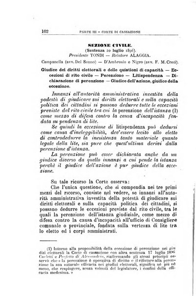 La giustizia amministrativa raccolta di decisioni e pareri del Consiglio di Stato, decisioni della Corte dei conti, sentenze della Cassazione di Roma, e decisioni delle Giunte provinciali amministrative