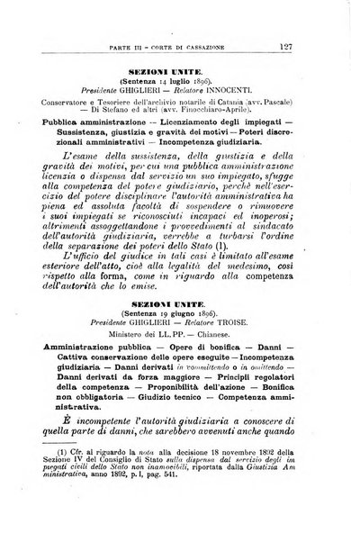 La giustizia amministrativa raccolta di decisioni e pareri del Consiglio di Stato, decisioni della Corte dei conti, sentenze della Cassazione di Roma, e decisioni delle Giunte provinciali amministrative