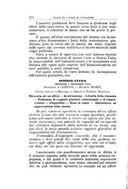 La giustizia amministrativa raccolta di decisioni e pareri del Consiglio di Stato, decisioni della Corte dei conti, sentenze della Cassazione di Roma, e decisioni delle Giunte provinciali amministrative