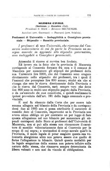 La giustizia amministrativa raccolta di decisioni e pareri del Consiglio di Stato, decisioni della Corte dei conti, sentenze della Cassazione di Roma, e decisioni delle Giunte provinciali amministrative