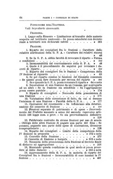 La giustizia amministrativa raccolta di decisioni e pareri del Consiglio di Stato, decisioni della Corte dei conti, sentenze della Cassazione di Roma, e decisioni delle Giunte provinciali amministrative