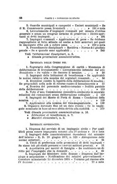 La giustizia amministrativa raccolta di decisioni e pareri del Consiglio di Stato, decisioni della Corte dei conti, sentenze della Cassazione di Roma, e decisioni delle Giunte provinciali amministrative