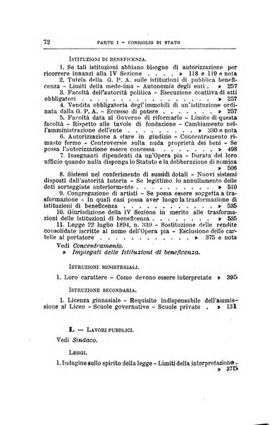 La giustizia amministrativa raccolta di decisioni e pareri del Consiglio di Stato, decisioni della Corte dei conti, sentenze della Cassazione di Roma, e decisioni delle Giunte provinciali amministrative