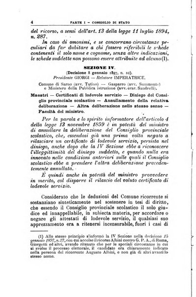 La giustizia amministrativa raccolta di decisioni e pareri del Consiglio di Stato, decisioni della Corte dei conti, sentenze della Cassazione di Roma, e decisioni delle Giunte provinciali amministrative