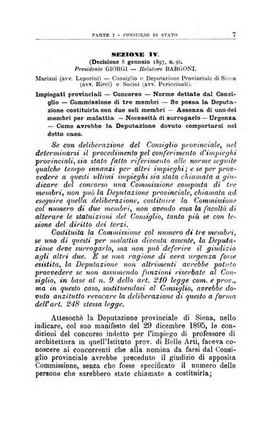 La giustizia amministrativa raccolta di decisioni e pareri del Consiglio di Stato, decisioni della Corte dei conti, sentenze della Cassazione di Roma, e decisioni delle Giunte provinciali amministrative