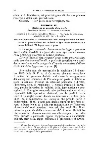 La giustizia amministrativa raccolta di decisioni e pareri del Consiglio di Stato, decisioni della Corte dei conti, sentenze della Cassazione di Roma, e decisioni delle Giunte provinciali amministrative