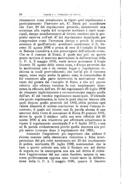 La giustizia amministrativa raccolta di decisioni e pareri del Consiglio di Stato, decisioni della Corte dei conti, sentenze della Cassazione di Roma, e decisioni delle Giunte provinciali amministrative