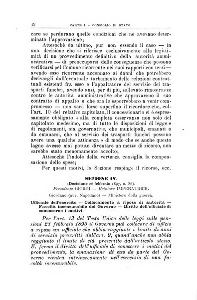 La giustizia amministrativa raccolta di decisioni e pareri del Consiglio di Stato, decisioni della Corte dei conti, sentenze della Cassazione di Roma, e decisioni delle Giunte provinciali amministrative