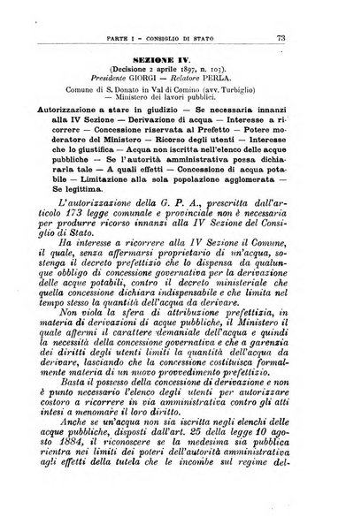 La giustizia amministrativa raccolta di decisioni e pareri del Consiglio di Stato, decisioni della Corte dei conti, sentenze della Cassazione di Roma, e decisioni delle Giunte provinciali amministrative