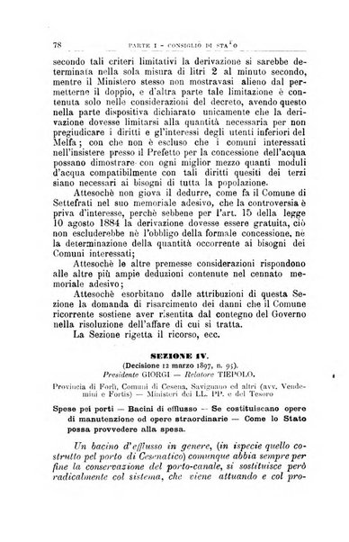 La giustizia amministrativa raccolta di decisioni e pareri del Consiglio di Stato, decisioni della Corte dei conti, sentenze della Cassazione di Roma, e decisioni delle Giunte provinciali amministrative