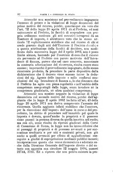 La giustizia amministrativa raccolta di decisioni e pareri del Consiglio di Stato, decisioni della Corte dei conti, sentenze della Cassazione di Roma, e decisioni delle Giunte provinciali amministrative