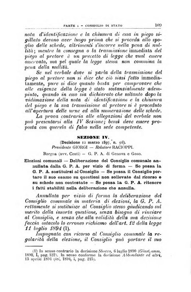 La giustizia amministrativa raccolta di decisioni e pareri del Consiglio di Stato, decisioni della Corte dei conti, sentenze della Cassazione di Roma, e decisioni delle Giunte provinciali amministrative