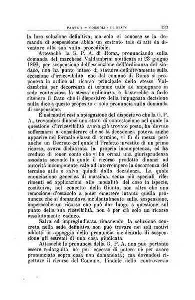 La giustizia amministrativa raccolta di decisioni e pareri del Consiglio di Stato, decisioni della Corte dei conti, sentenze della Cassazione di Roma, e decisioni delle Giunte provinciali amministrative