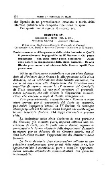 La giustizia amministrativa raccolta di decisioni e pareri del Consiglio di Stato, decisioni della Corte dei conti, sentenze della Cassazione di Roma, e decisioni delle Giunte provinciali amministrative