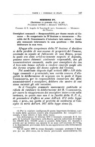 La giustizia amministrativa raccolta di decisioni e pareri del Consiglio di Stato, decisioni della Corte dei conti, sentenze della Cassazione di Roma, e decisioni delle Giunte provinciali amministrative