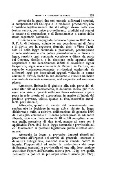 La giustizia amministrativa raccolta di decisioni e pareri del Consiglio di Stato, decisioni della Corte dei conti, sentenze della Cassazione di Roma, e decisioni delle Giunte provinciali amministrative