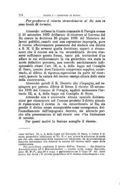 La giustizia amministrativa raccolta di decisioni e pareri del Consiglio di Stato, decisioni della Corte dei conti, sentenze della Cassazione di Roma, e decisioni delle Giunte provinciali amministrative