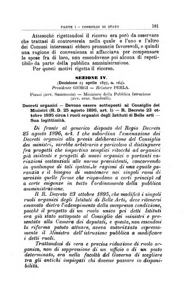 La giustizia amministrativa raccolta di decisioni e pareri del Consiglio di Stato, decisioni della Corte dei conti, sentenze della Cassazione di Roma, e decisioni delle Giunte provinciali amministrative