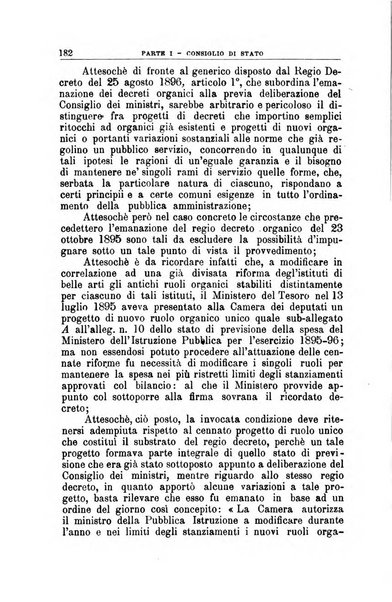 La giustizia amministrativa raccolta di decisioni e pareri del Consiglio di Stato, decisioni della Corte dei conti, sentenze della Cassazione di Roma, e decisioni delle Giunte provinciali amministrative