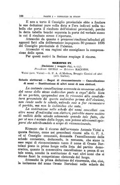 La giustizia amministrativa raccolta di decisioni e pareri del Consiglio di Stato, decisioni della Corte dei conti, sentenze della Cassazione di Roma, e decisioni delle Giunte provinciali amministrative