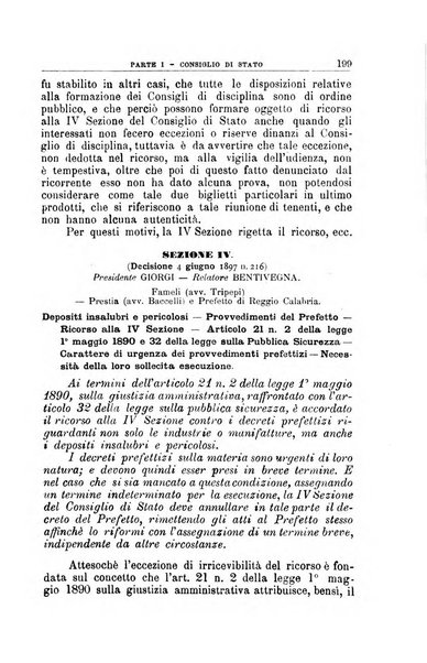 La giustizia amministrativa raccolta di decisioni e pareri del Consiglio di Stato, decisioni della Corte dei conti, sentenze della Cassazione di Roma, e decisioni delle Giunte provinciali amministrative