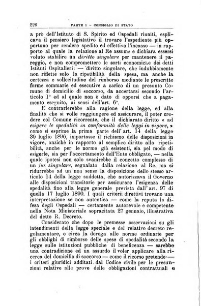 La giustizia amministrativa raccolta di decisioni e pareri del Consiglio di Stato, decisioni della Corte dei conti, sentenze della Cassazione di Roma, e decisioni delle Giunte provinciali amministrative