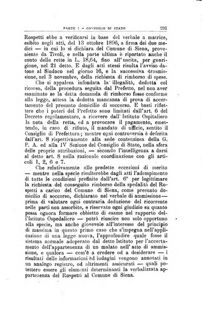 La giustizia amministrativa raccolta di decisioni e pareri del Consiglio di Stato, decisioni della Corte dei conti, sentenze della Cassazione di Roma, e decisioni delle Giunte provinciali amministrative