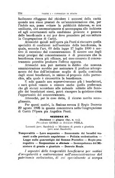 La giustizia amministrativa raccolta di decisioni e pareri del Consiglio di Stato, decisioni della Corte dei conti, sentenze della Cassazione di Roma, e decisioni delle Giunte provinciali amministrative