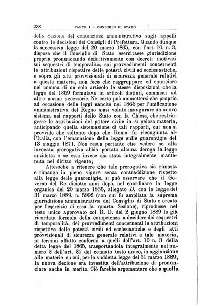 La giustizia amministrativa raccolta di decisioni e pareri del Consiglio di Stato, decisioni della Corte dei conti, sentenze della Cassazione di Roma, e decisioni delle Giunte provinciali amministrative