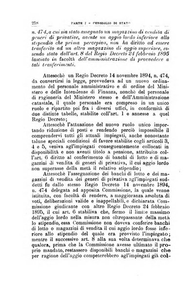 La giustizia amministrativa raccolta di decisioni e pareri del Consiglio di Stato, decisioni della Corte dei conti, sentenze della Cassazione di Roma, e decisioni delle Giunte provinciali amministrative