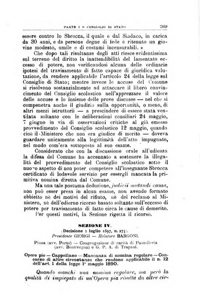 La giustizia amministrativa raccolta di decisioni e pareri del Consiglio di Stato, decisioni della Corte dei conti, sentenze della Cassazione di Roma, e decisioni delle Giunte provinciali amministrative