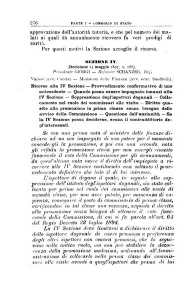 La giustizia amministrativa raccolta di decisioni e pareri del Consiglio di Stato, decisioni della Corte dei conti, sentenze della Cassazione di Roma, e decisioni delle Giunte provinciali amministrative