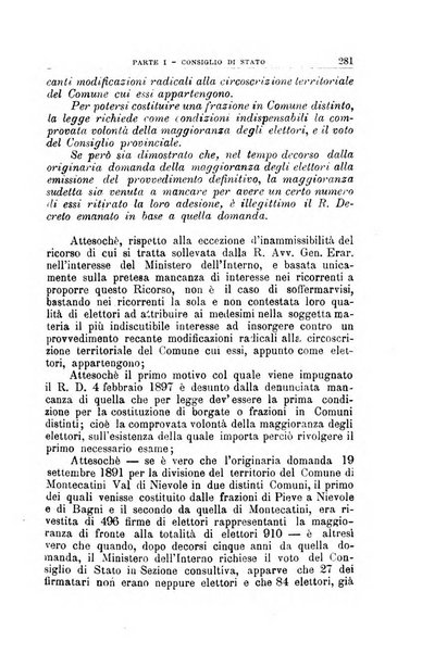 La giustizia amministrativa raccolta di decisioni e pareri del Consiglio di Stato, decisioni della Corte dei conti, sentenze della Cassazione di Roma, e decisioni delle Giunte provinciali amministrative