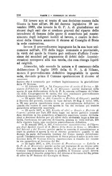 La giustizia amministrativa raccolta di decisioni e pareri del Consiglio di Stato, decisioni della Corte dei conti, sentenze della Cassazione di Roma, e decisioni delle Giunte provinciali amministrative