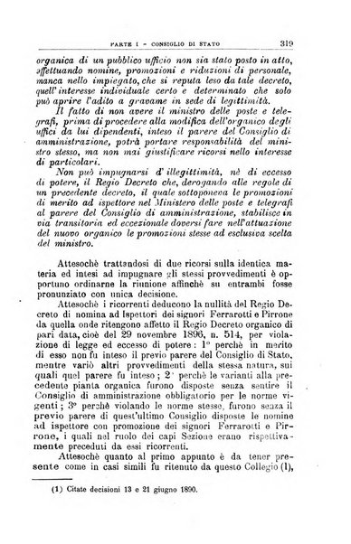 La giustizia amministrativa raccolta di decisioni e pareri del Consiglio di Stato, decisioni della Corte dei conti, sentenze della Cassazione di Roma, e decisioni delle Giunte provinciali amministrative