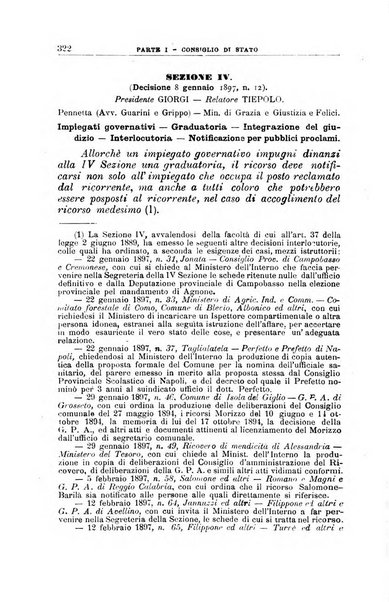 La giustizia amministrativa raccolta di decisioni e pareri del Consiglio di Stato, decisioni della Corte dei conti, sentenze della Cassazione di Roma, e decisioni delle Giunte provinciali amministrative