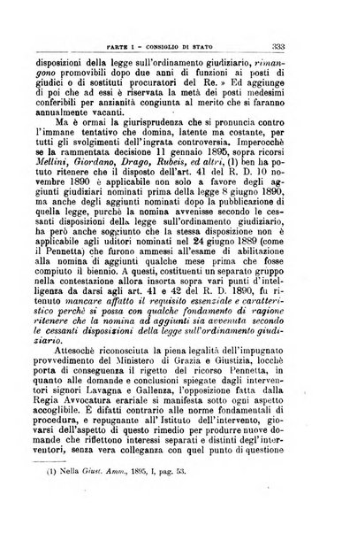 La giustizia amministrativa raccolta di decisioni e pareri del Consiglio di Stato, decisioni della Corte dei conti, sentenze della Cassazione di Roma, e decisioni delle Giunte provinciali amministrative