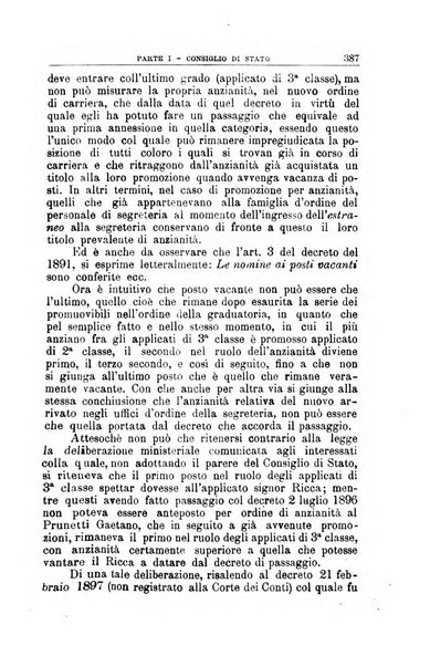 La giustizia amministrativa raccolta di decisioni e pareri del Consiglio di Stato, decisioni della Corte dei conti, sentenze della Cassazione di Roma, e decisioni delle Giunte provinciali amministrative