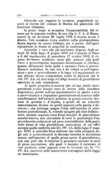 La giustizia amministrativa raccolta di decisioni e pareri del Consiglio di Stato, decisioni della Corte dei conti, sentenze della Cassazione di Roma, e decisioni delle Giunte provinciali amministrative