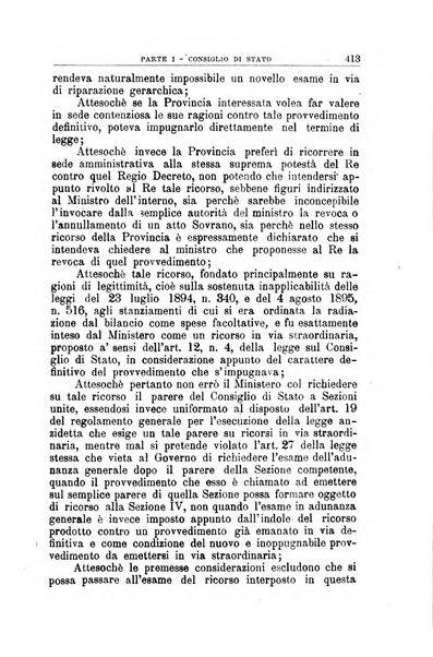 La giustizia amministrativa raccolta di decisioni e pareri del Consiglio di Stato, decisioni della Corte dei conti, sentenze della Cassazione di Roma, e decisioni delle Giunte provinciali amministrative