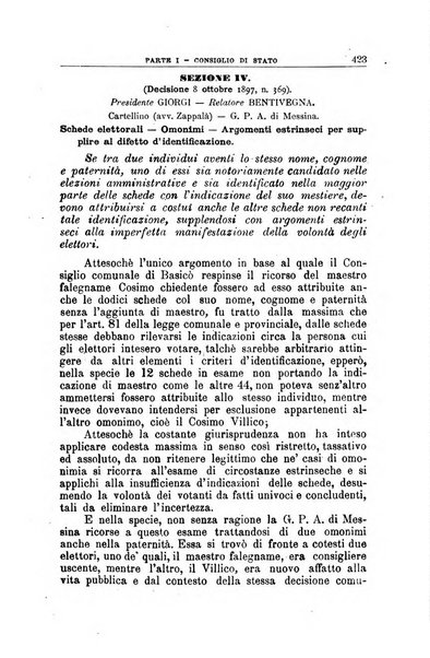 La giustizia amministrativa raccolta di decisioni e pareri del Consiglio di Stato, decisioni della Corte dei conti, sentenze della Cassazione di Roma, e decisioni delle Giunte provinciali amministrative